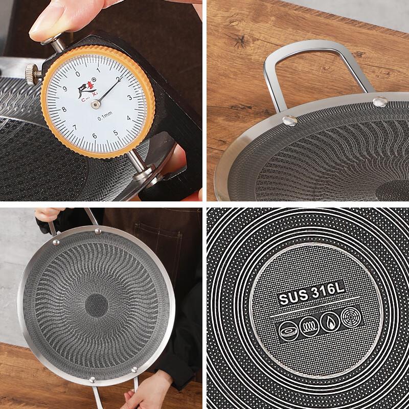 316L Stainless Steel Portable Outdoor Korean BBQ Grill Pan