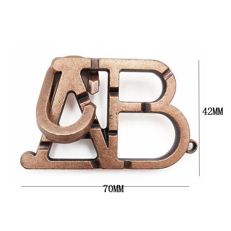 

Magic Baffling AB Lock Metal Brain Tester Puzzles for Kids Adults IQ Logic Test Disentanglement Educational Intellectual Gifts