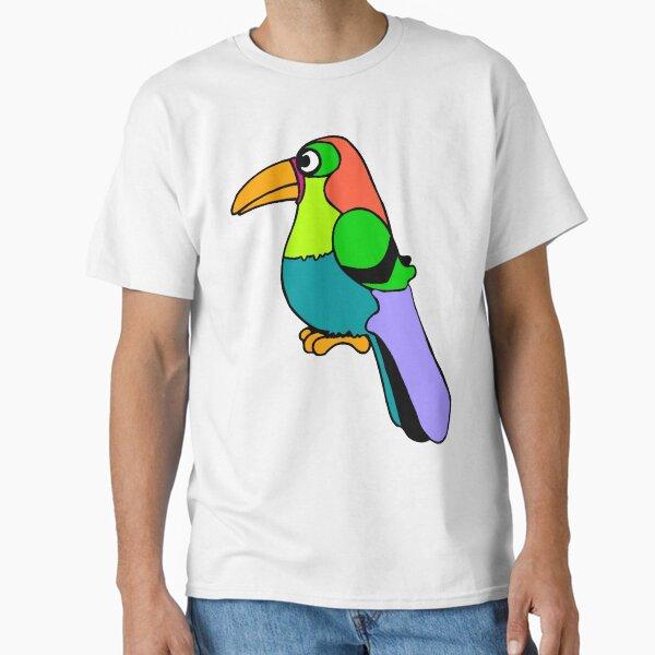 Men Casual Shirts Short Sleeves A Vibrant Cartoon Toucan Shirt Anime Black Tees Oversized T-shirts