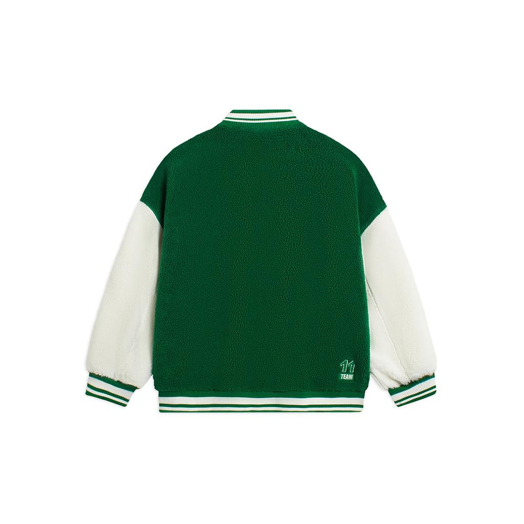 Li-Ning Logo Polar Fleece Baseball Jacket 'Green Beige' Men's AFDSD31-4