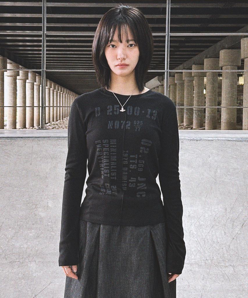 Damiswi Stencil Numbering Long Sleeve_Black