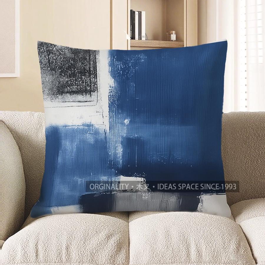 Home Decor Abstract Brushstroke Pattern Decorative Pillow Cover Pattern Cushion Cover Suitable for Sofa Bedroom Car Pillow Cover