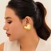 Minimalist Punk Gold Color Smooth Love Heart Stud Earrings for Women 2026 Trend Wed Bridal Goth Piercing Earrings Jewelry Gift