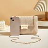 Stylish Handwoven Ladies Crossbody Bag Chain Strap Lock Buckle Adjustable Shoulder Strap  Perfect