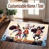 Custom Name Crystal Velvet Rug,One Piece Comfortable Anti Slip Floor Mat For Room Decoration
