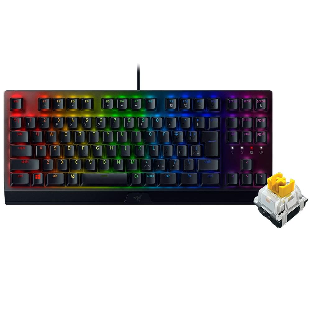 

Razer Gaming Keyboard Tenkeyless Mechanical Keyboard BlackWidow V3 Tenkeyless JP - Yellow Switch Mechanical Yellow Axis Clear Housing Chroma RGB Highl