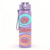 1PC My Joy All Around Us Swirl Art 750ml Color Plastic Sports Water Bottle Leakproof Flip Straw Lid Suitable for Sports Office Home Use