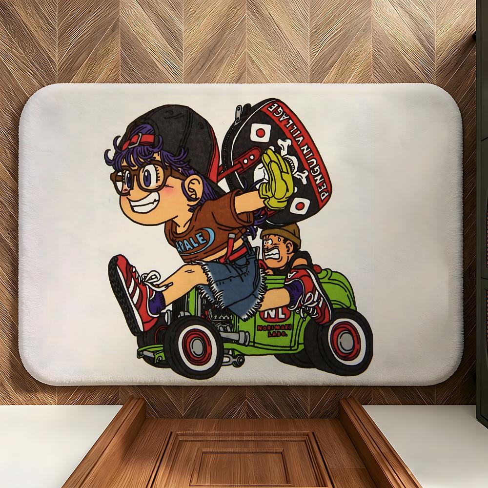 Anime D-Dr. S-Slump Floor Mat Soft Flannel Floor Mat  Suitable for Entryways, Living Rooms, Bedrooms, and Bathrooms
