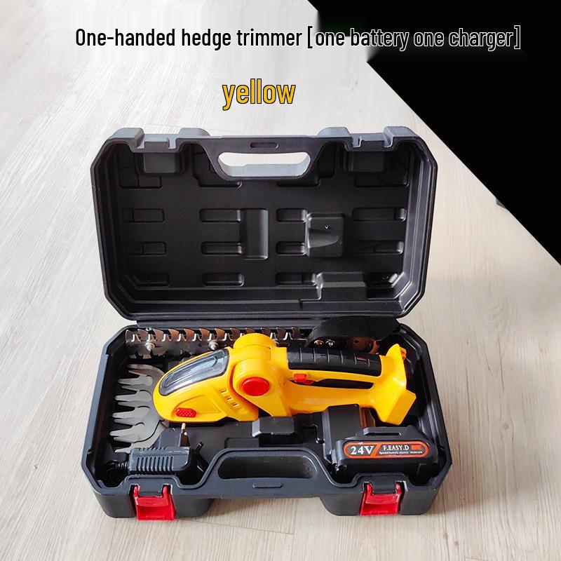 Rechargeable Dual-Purpose Electric Hedge Trimmer and Pruner - One-Handed Lawn & Garden Tool