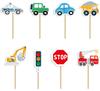 Cake Topper Decoration Cars Signs 8 pcs