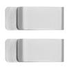 2Pcs Metal Money Clips Stainless Steel SpecialShaped   Wallets Credit Cards Holders for Men(Gold )