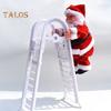 Weihnachtsmann mit Musikalischer Puppe, Weihnachtsmann, Kletterleiter, Perlen, Hängedekoration, elektrisches Kinderspielzeug für Weihnachtsbaum, Hochzeitsfeier