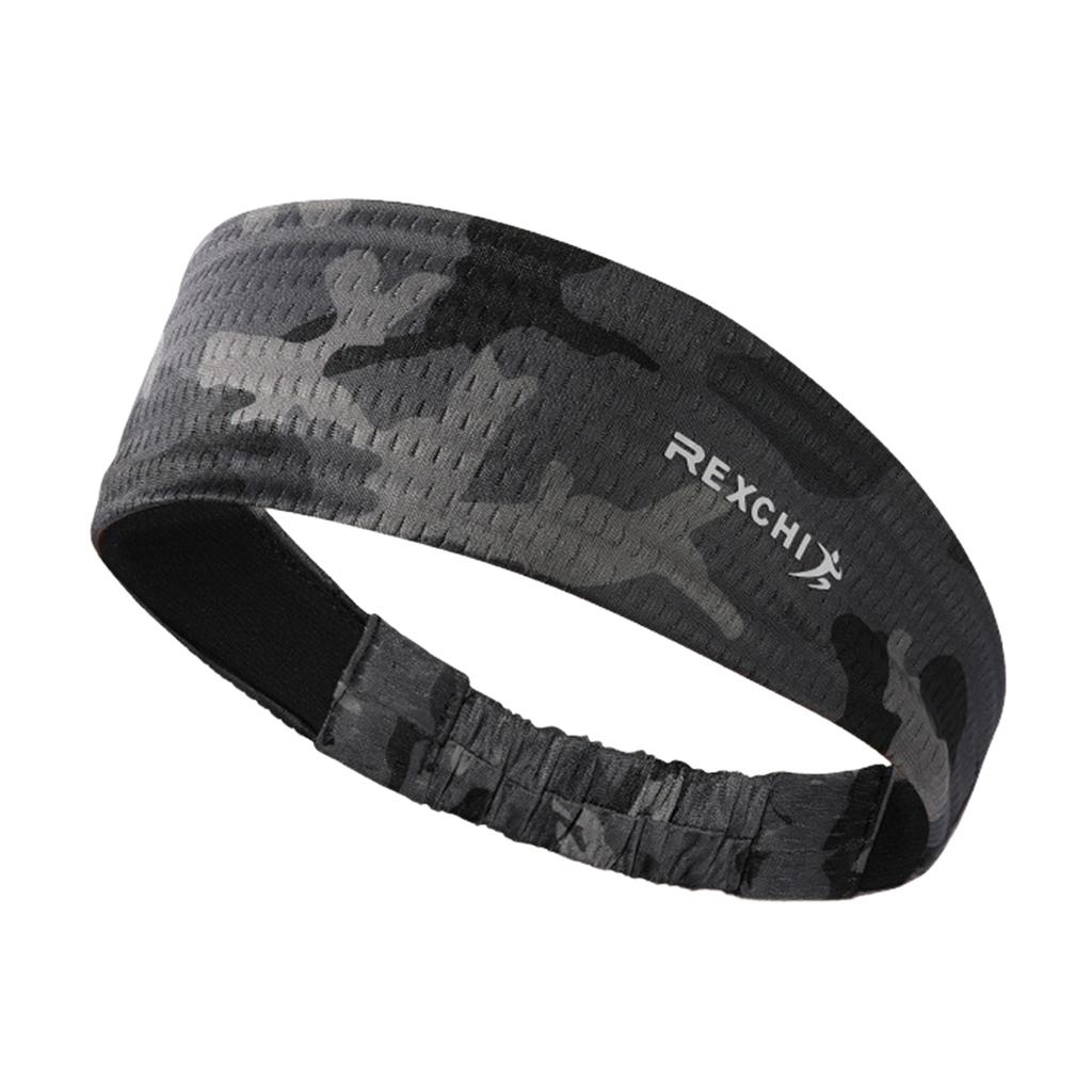Ice Silk Sweatband for Men Sports Headband Running Cycling Gym Workout Non Slip Elastic Sweat Wristband Head Wrap