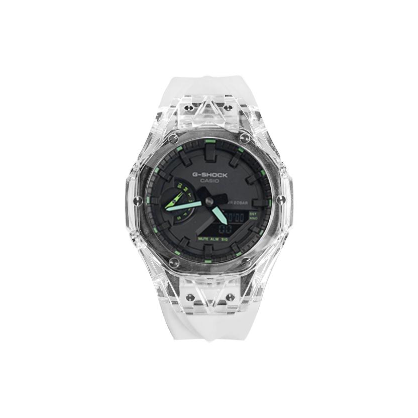

CASIO Unisex Liquid Crystal,Analog Dual Display Series Black Watch GA-2100-1A3(Watch8--) Regular Watch Box