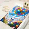 1pc Balloons and white rabbit Design Indoor Area Rug - Soft, Anti-Slip, and Durable Gaming Room Decor for Bedroom