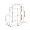 3-tiers Bedside Table Portable Acrylic Tier Shelf Multi Use Transparent Storage