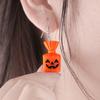 Stylish And Fun Halloween Pumpkin And Bat Earrings Perfect For Girls Celebrating Halloween