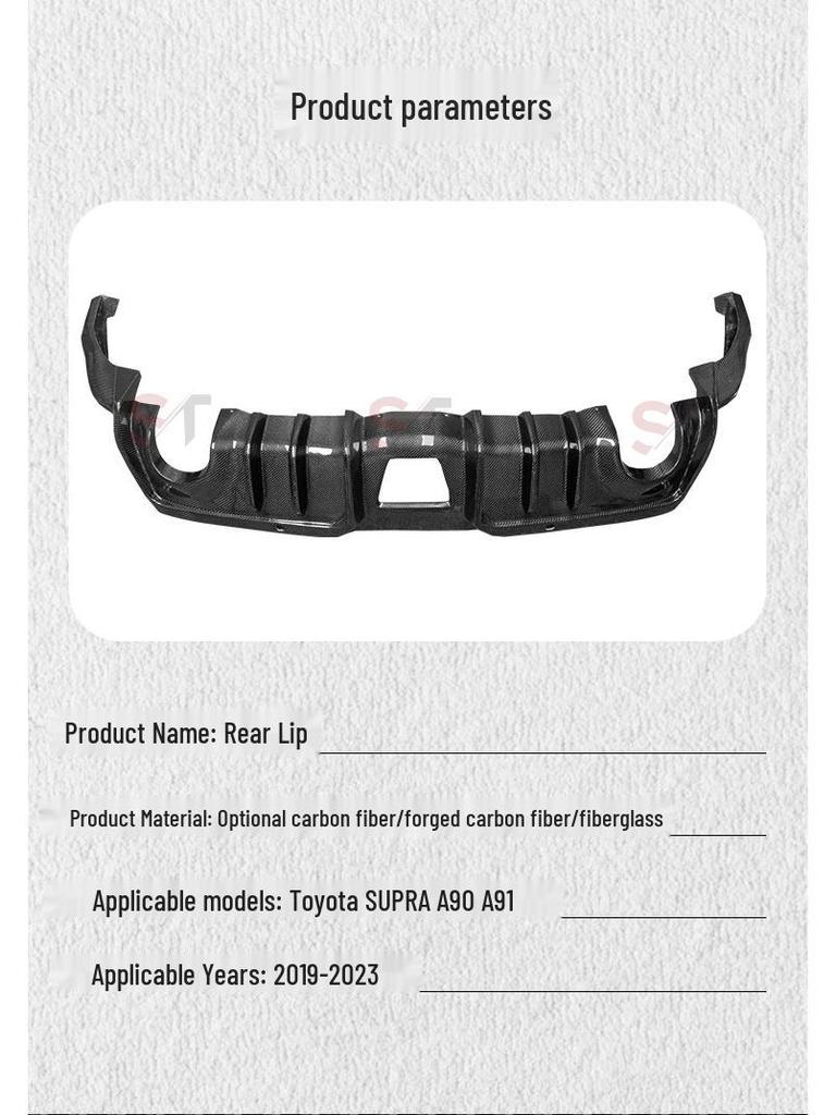 Carbon Fiber Rear Diffuser Lip for Toyota SUPRA A90/A91