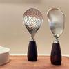 Stainless Steel Rice Spatula with Removable Strainer Ergonomic Handle Standing Serving Spoon Essential Kitchen Utensil for Serving Rice Grains