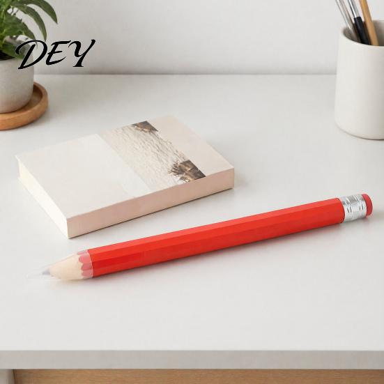 Wooden Pencil Giant Pencil, Extra Large Wood Novelty Prop, Smooth Writing Stationery Prop Stationery, for Carpentry And Party Favors Palm Sized