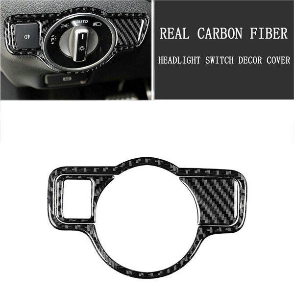 Carbon Fiber Texture ABS Headlight Switch Frame (Type A)