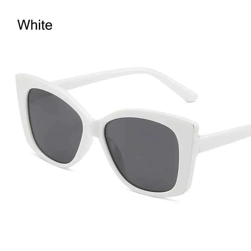 

Fashion Large Frame Pink Shades Summer Butterfly Shape Sunglasses Photo Propses for Women білий