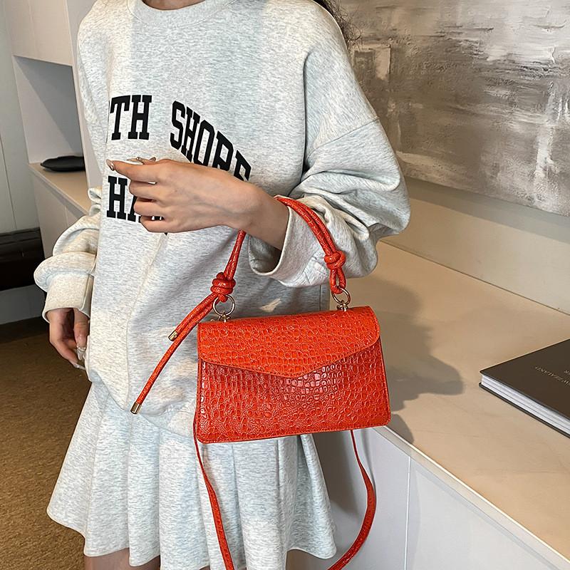 Stylish Black Pu Handbag Chic Summer Fashionable Small Square Shoulder Bag