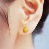 Matte Gold Stud Earrings for Women Round Bead Earrings Gold Plated Unisex Classic Style Versatile Gift Kosher Jewelry Accessories