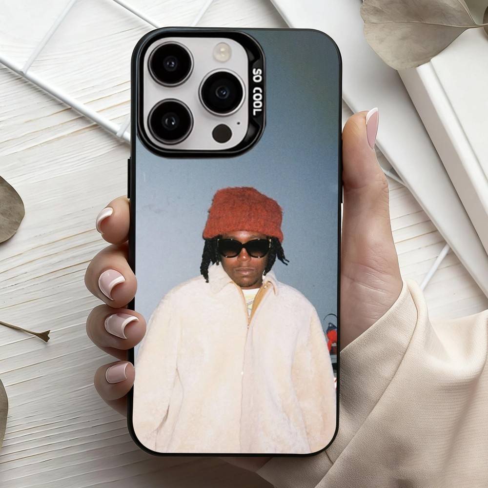 D-Don T-Toliver-R Rapper Singer Phone Case For iPhone17,16,15,14,13,12,11 Plus,Pro Max Black Candy Silver Phone Case