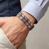 Red Copper Full Magnetic Bracelet Retro Style Men Bangle Magnetic Stone Bracelet  Festival Party