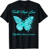 Butterfly Faith Hope Love Myasthenia Gravis Awareness T-Shirt