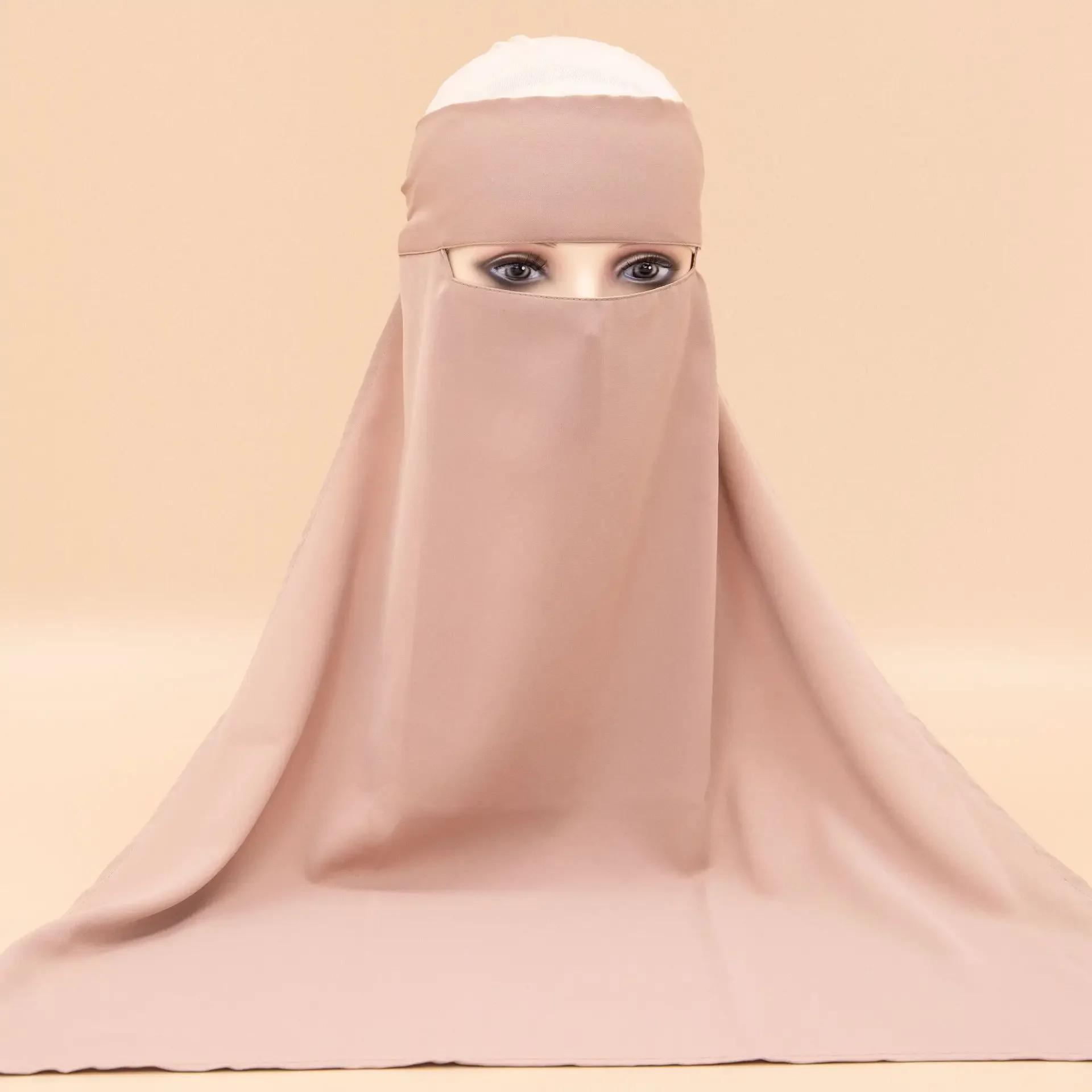 

Nida Niqab Face Cover Veil Eid Ramadan Muslim Women Head Wrap Nikab Amira Islam Prayer Hijabs Headscarf Kopftuch Hijab Khimar