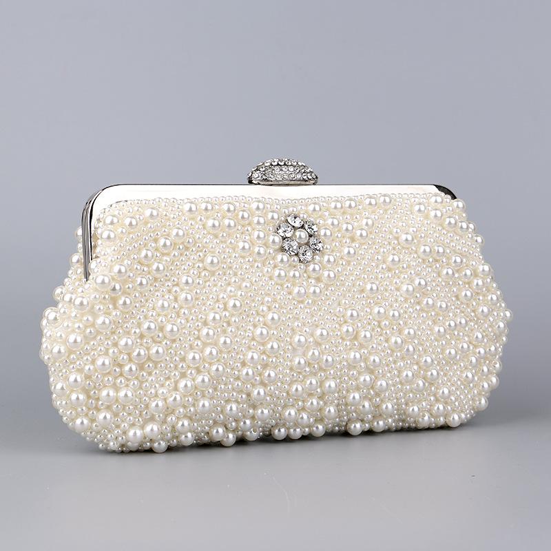 2022 Trendy Pearl Banquet Bag: Bridal Clutch & Crossbody Handbag