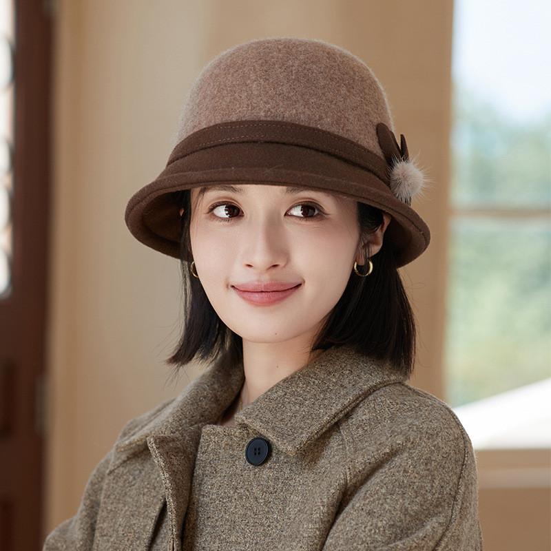 Wool Blend Newsboy Cap For Women Winter Warmth Stylish Vintage Autumn Fashion Accessory Brown
