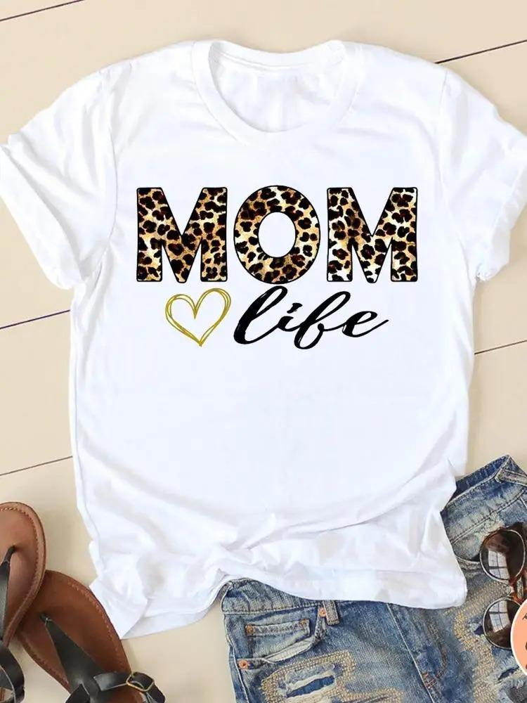 ZX TEE Sweet Love Mother Mama Mom Streetwear Fashion Girls T-Shirts Harajuku Clothes Short Sleeve Summer Tees Casual Female O-Neck Tops