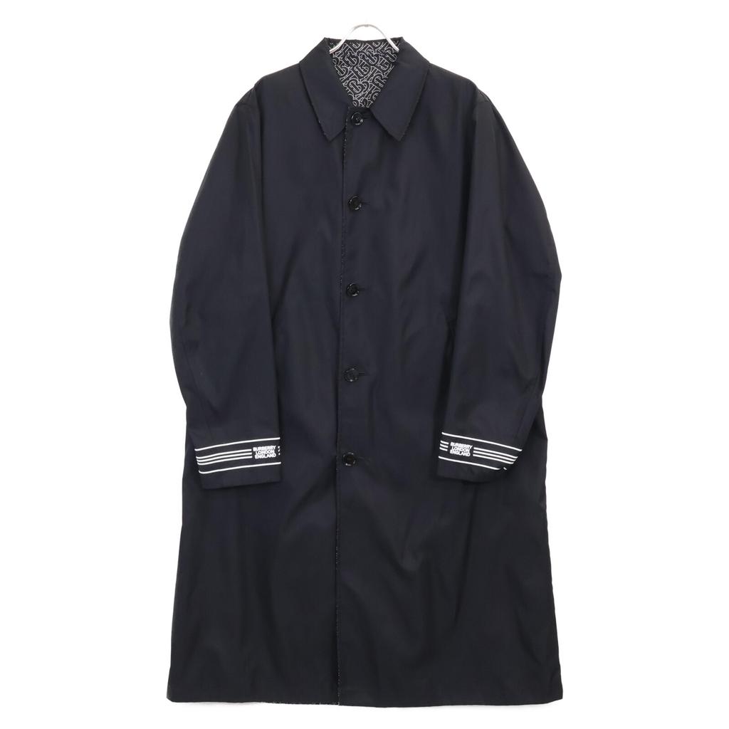 Burberry TB Monogram Reversible Soutien Collar Coat Coat 50 blackUsed