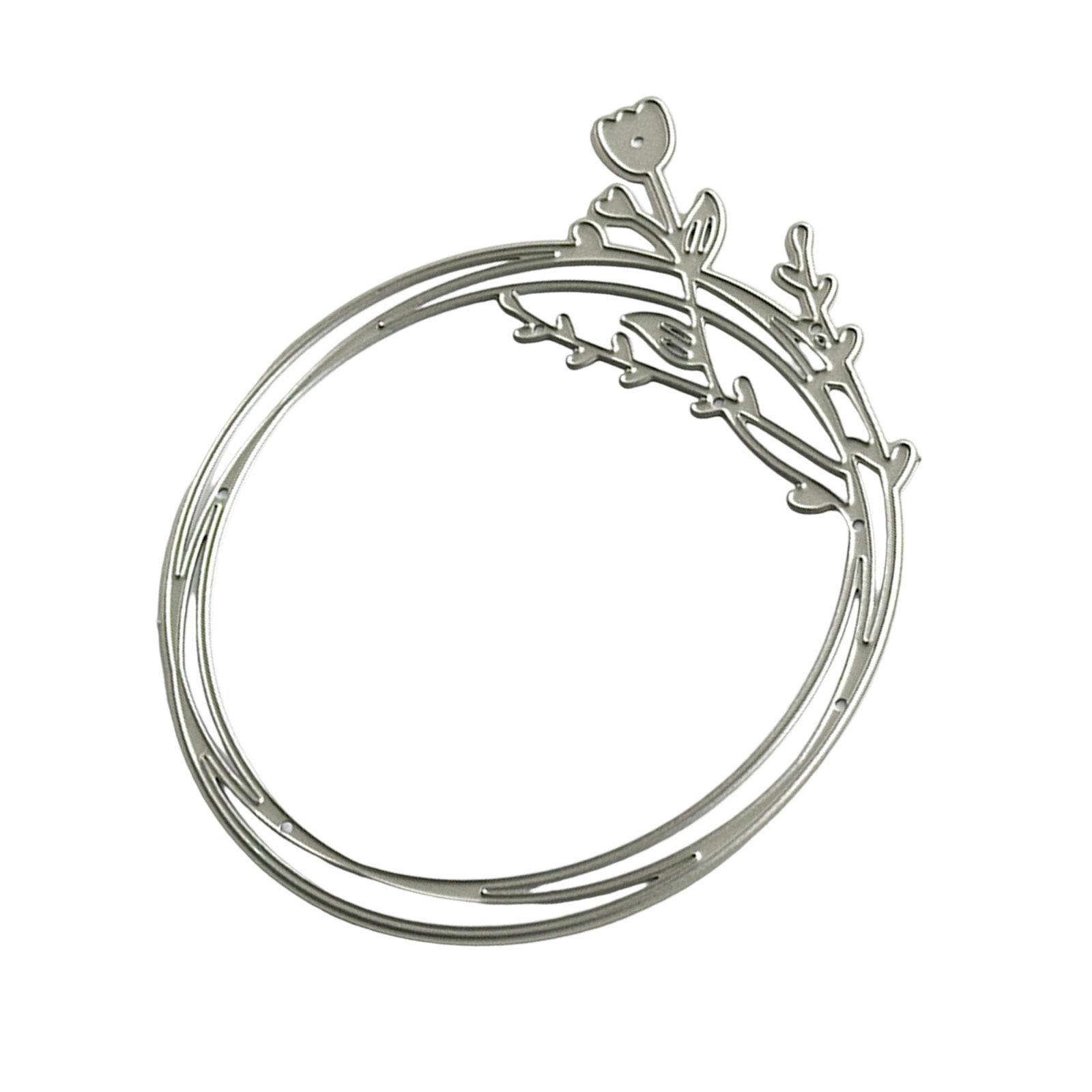 

Режущие штампы «Цветочный венок» для изготовления открыток, скрапбукинга, шаблоны для вырубки из углеродистой стали, декоративные штампы для тиснения бумаги