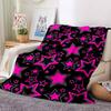1pc Pink Star Pattern Blanket Warm, Cozy, And Soft, Suitable for Sofas, Beds, Cars, And Office Use.Perfect for Camping And Travel, Making It a Great G