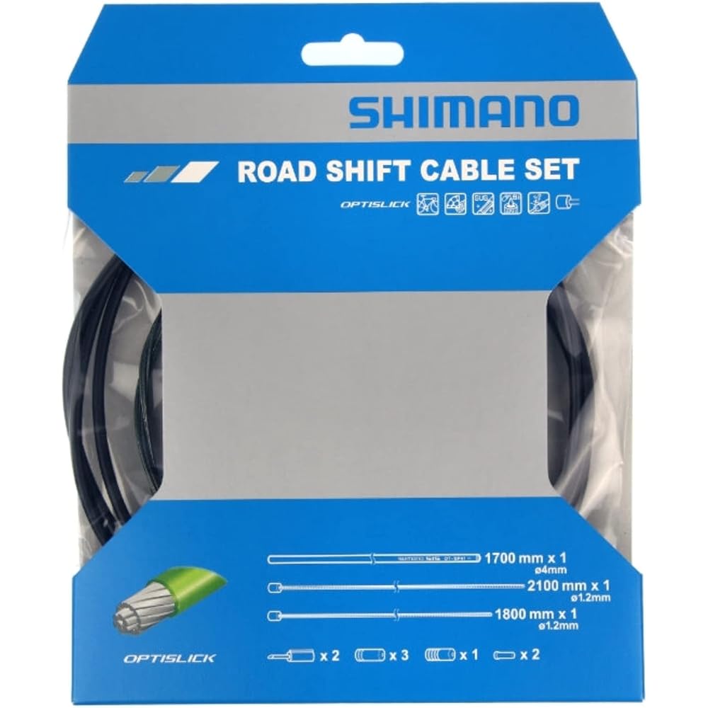Набор тросов переключения Shimano Optislick Черный Y60198010 для шоссейных велосипедов