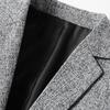 Blazer para Hombre Color Sólido Cruzado Otoño Invierno Dos Botones Bolsillos Abrigo de Traje para Boda