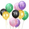Gold Adult Printed Pearlised Latex Decoration Party Supplies Balloons 18th Happy Birthday