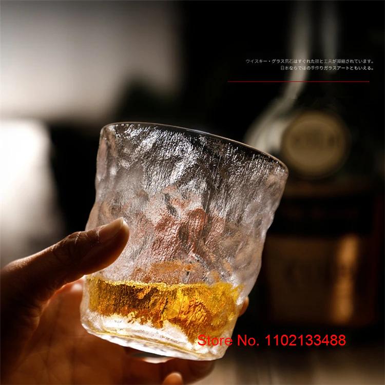 Glacier Whiskey Glass Gift Box Old-fashioned Crystal Wine Cup Retro Chivas Rock Tumbler Snifter Japan Whisky Glasses For Testing