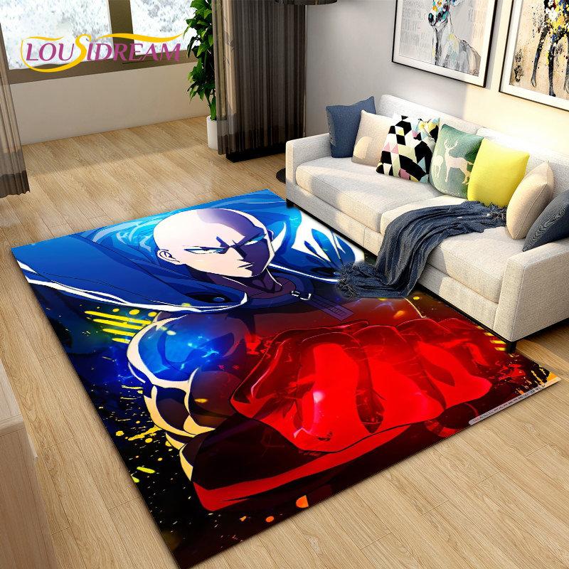 ONE PUNCH MAN, Anime Cartoon Area Rug,Carpets Rug for Living Room Bedroom Sofa Doormat Decoration,Kids Play Non-slip Floor Mat