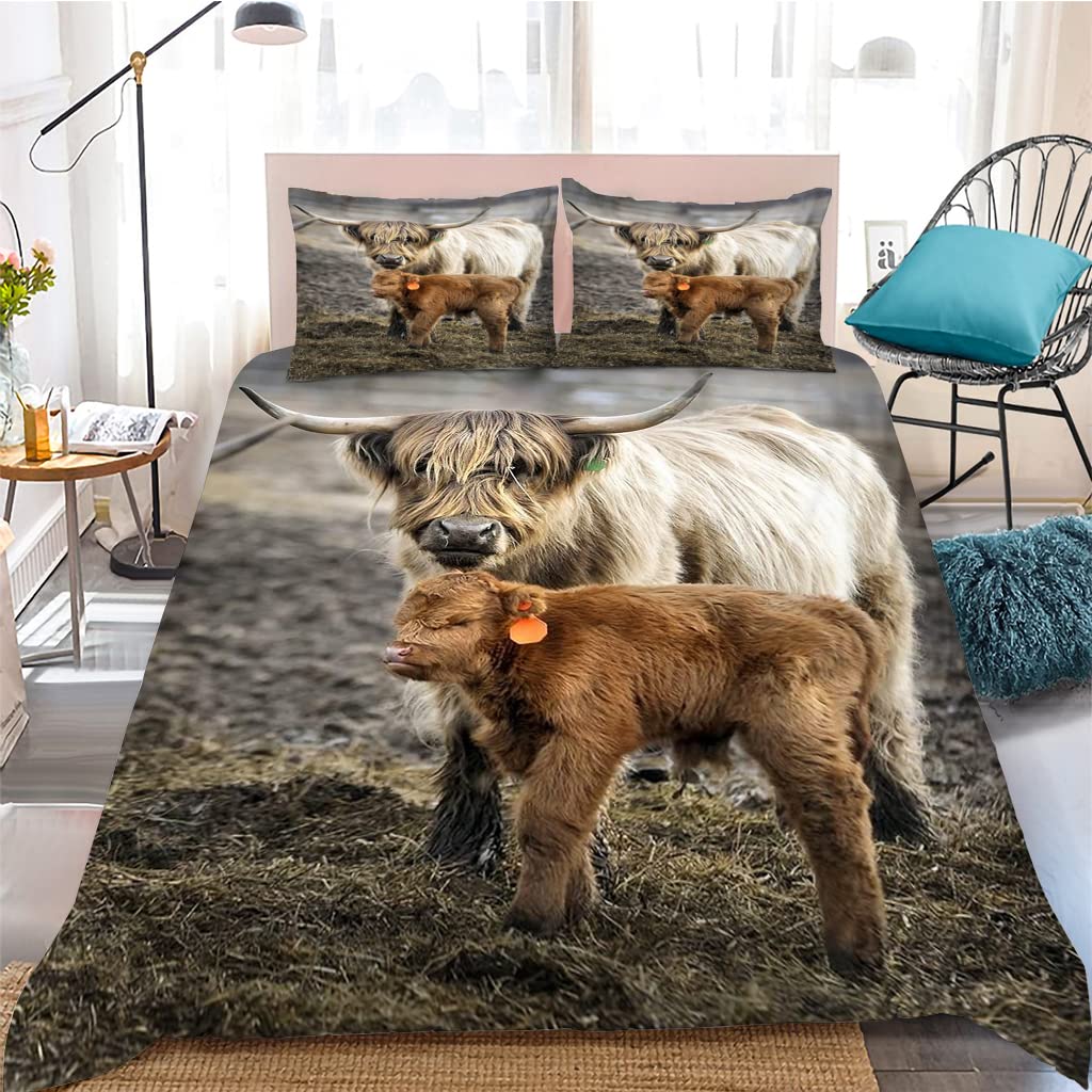 Funny Sheep King Queen Bedding Set Kids Farm Animal Duvet Cover White Little Lamb Comforter Cover 2/3pcs Polyester Quilt Cover