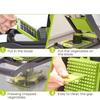 With Basket 14/16 In 1 Vegetable Chopper with Handle Vegetable Slicer Portable Grater  Kitchen Use