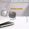 Rammeløse fotokromiske nærsynthetsbriller Ultralette Fargeskiftende Ferdig nærsynsbriller Anti-blå reseptbelagte briller