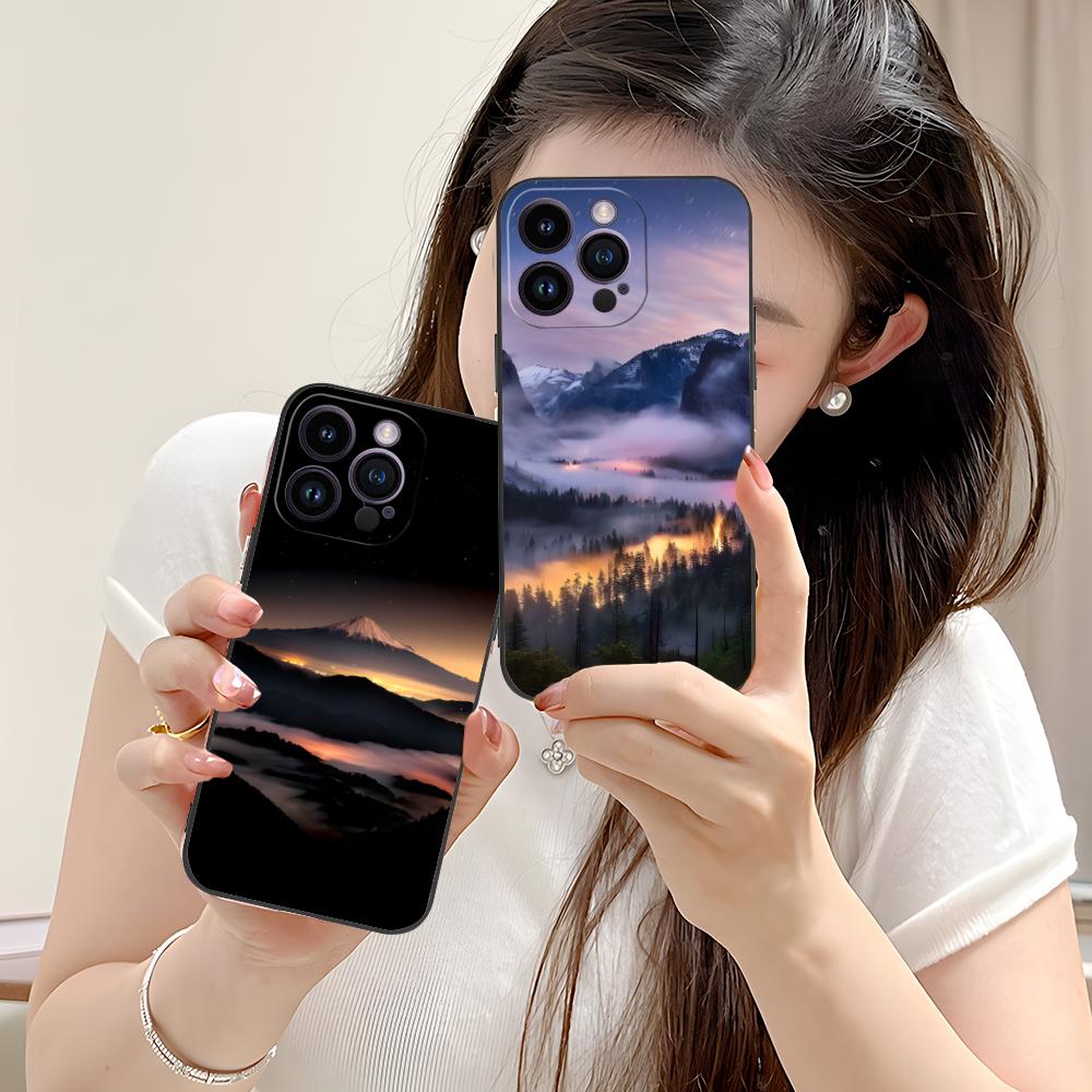 Mountain Forest Mobile Phone Case for iPhone 17 16 15 14 13 12 11 X XR XS 8 7 Air Pro Max Plus Mini Colorful Cover Cover Pretty