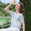 Betu Women's Gradient Sequin Knit Short Sleeve Top