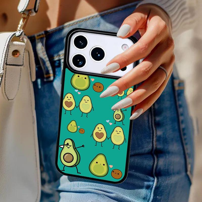 Lovely Avocado Phone Case For iPhone 17 Air 14 15 13 12 Max Cover For Apple 16e 11 Pro Max Plus Coque