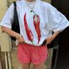 T-shirt Oversize Peperoncino Carina Vintage Foodie Grafica Y2k Estetica Egirl Grunge Streetwear Top Moda Donna